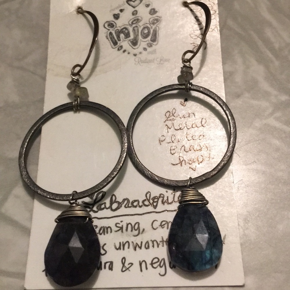 Labradorite earrings
